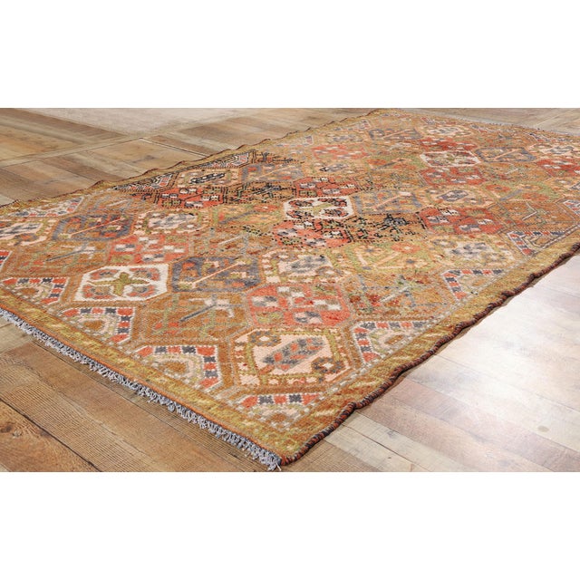 Textile Vintage Persian Garden Panel Lori Rug - 05'01 X 08'08 For Sale - Image 7 of 9