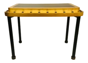 Modern Black and Gold Metal Ace Side Table