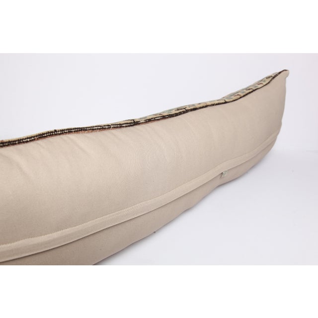 Handmade Muted Tones Vintage Rug Pillow Cover -14'' X 47'' For Sale - Image 11 of 11