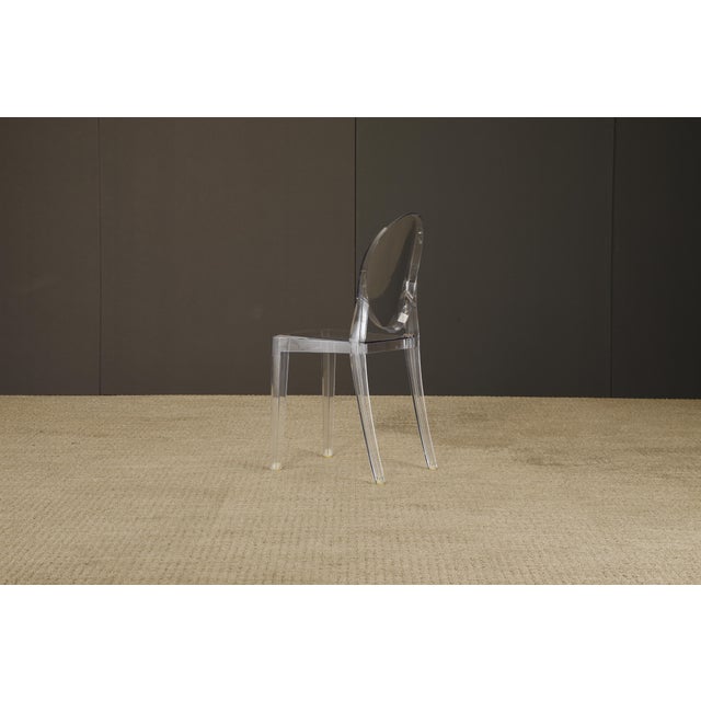 Kartell Victoria Ghost Chairs Clear Philippe Starck Acrylic Dining Chairs - Set of 5 (New Old Stock) For Sale - Image 14 of 16