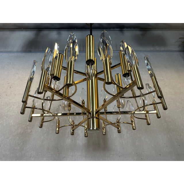 Vintage Chandelier by Oscar Torlasco for Stilkronen, 1970s For Sale - Image 9 of 11