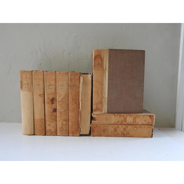 Boswell's Life of Samuel Johnson Distressed - Set of 9 For Sale - Image 11 of 11