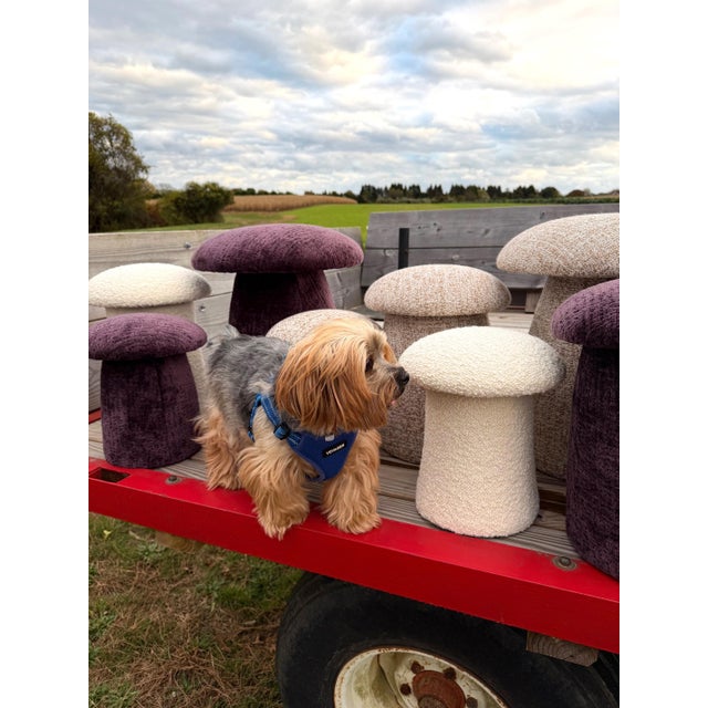A Trio of Purple Custom Mushroom Footstools For Sale In New York - Image 6 of 17