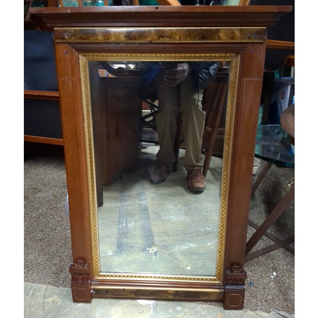 Traditional Victorian Aesthetic Movement Parcel Gilt and Stained Oak Mirror For Sale - Image 3 of 10