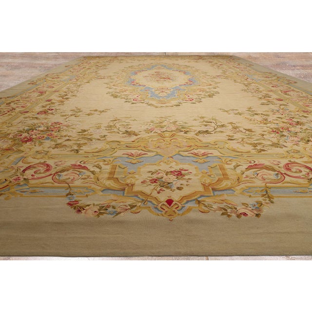 Vintage Chinese Aubusson Rug, 14'06 X 25'11 For Sale - Image 9 of 10