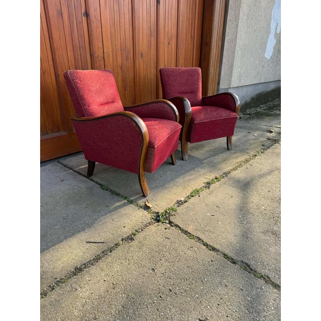 Hungarian Art Deco Armchairs, 1930s, Set of 2 For Sale - Image 6 of 8
