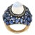 Moonstone, Kyanite and Diamond Cocktail Ring Size 7.25 For Sale