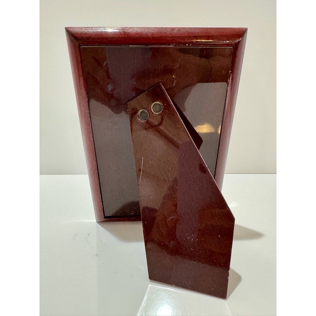 Mid 20th Century Tigo Sterling Silver Picture Frame With Blue Velvet Back For Sale - Image 4 of 4