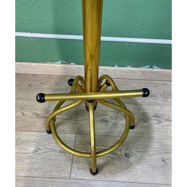 Vintage Gold &Green Bar Stool For Sale - Image 9 of 11