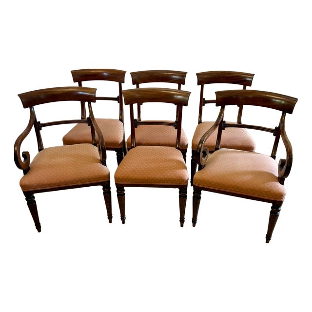 Antique Regency Mahogany Dining Chairs, 1830, Set of 6 For Sale