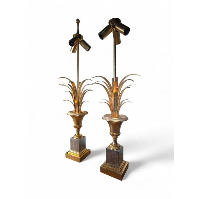 French Maison Jansen Pineapple Lamps, 1970s, Set of 2 For Sale - Image 10 of 18