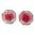 1960s Rose Embedded Lucite Knobs - A Pair For Sale