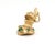 Metal Mid 20th Century 18k Yellow Gold Turquoise Medieval Knights Helmet Charm Pendant For Sale - Image 7 of 9