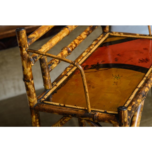 French Tortoiseshell Bamboo & Lacquer Chinoiserie Bookcase Etagere For Sale In West Palm - Image 6 of 11