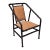 Heywood-Wakefield Twisted Faux Rattan Mahogany and Upholstered Arm Chair For Sale