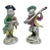Antique Porcelain Musical Monkey Statues - a Set of Two For Sale