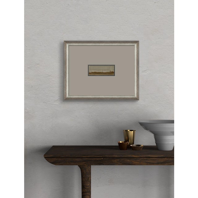 Original framed chiseled landscape marble. Custom framed by Soicher Marin. Measures 14.75" x 12.25" overall. About this...