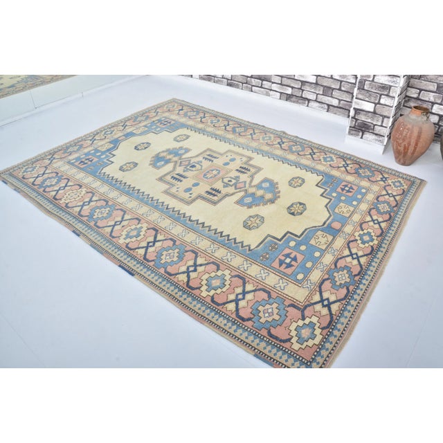 1960s Handmade wool and cotton rug in Turkish Anatolian Carpet, Vintage Area Rug, Turkish Vintage Anatolian Rug, Handmade...