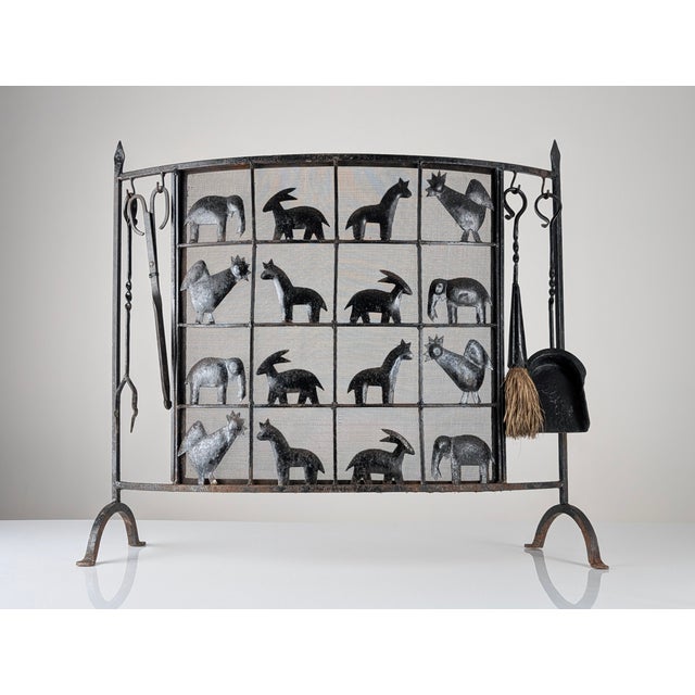 Fireplace Protector in Wrought Iron, 1950s For Sale - Image 14 of 14