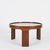 1960s Italian Round Coffee Table in Walnut with Smoked Glass Top from Molteni, 1960s For Sale - Image 5 of 14