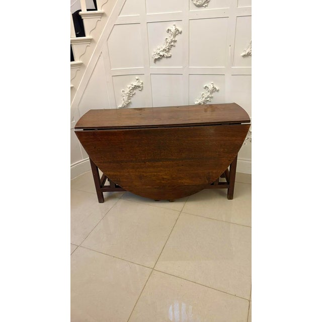Brown Large Antique Oak Gateleg Dining Table, 1680 For Sale - Image 8 of 10