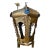 1900 Art Nouveau Gold and Blue Painted Iron Lantern For Sale