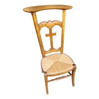 Antique Spanish Church Prayer Chair, 1890s For Sale