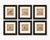 Japanese Edo Netsuke Archive Tadelakt Texture 8 by 8 Square Gallery Board Prints Set of 6 For Sale - Image 4 of 17