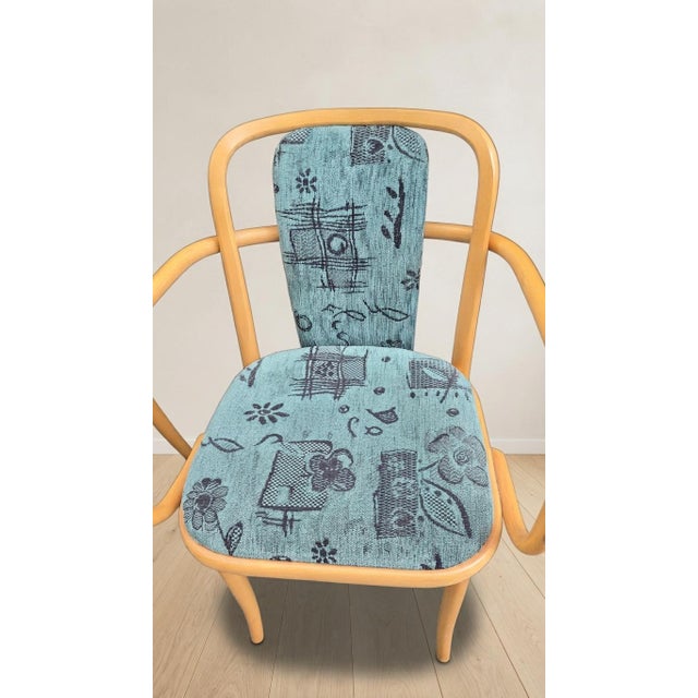 Blue Vintage Armchairs by Josef Hoffmann for Ton, 1920s, Set of 6 For Sale - Image 8 of 9