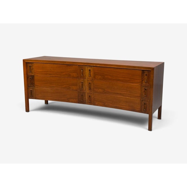 Edmond Spence, Concave Dresser, Stained Wood, Brass, Sweden, 1950s For Sale In New York - Image 6 of 17
