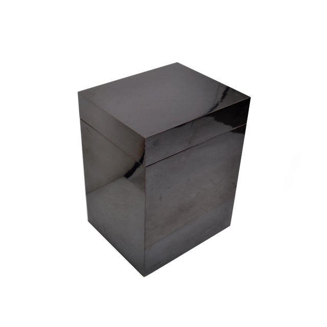 Mid-Century Modern Black Formica Swivel Top Sculpture Stand, Pedestal, Table For Sale In Miami - Image 6 of 10