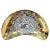 Metal Set of Piero Fornasetti Medaglioni Gilt Porcelain Crescent Catchall Plates, 1960s For Sale - Image 7 of 10