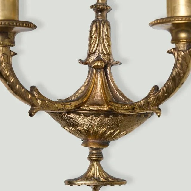 1920s French Louis XVI Wall Sconces in Bronze, 1920s, Set of 2 For Sale - Image 5 of 13