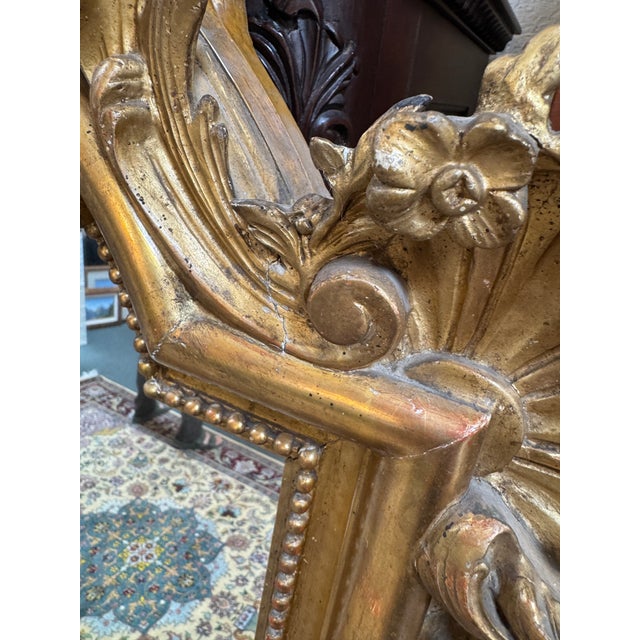 Louis XVI-Style Giltwood Trumeau Mirror For Sale - Image 4 of 12