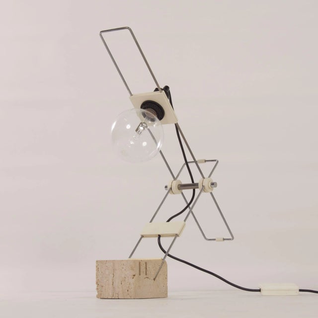 Stone Italian Table Lamp in Travertine by Fratelli Mannelli, 1970s For Sale - Image 7 of 12