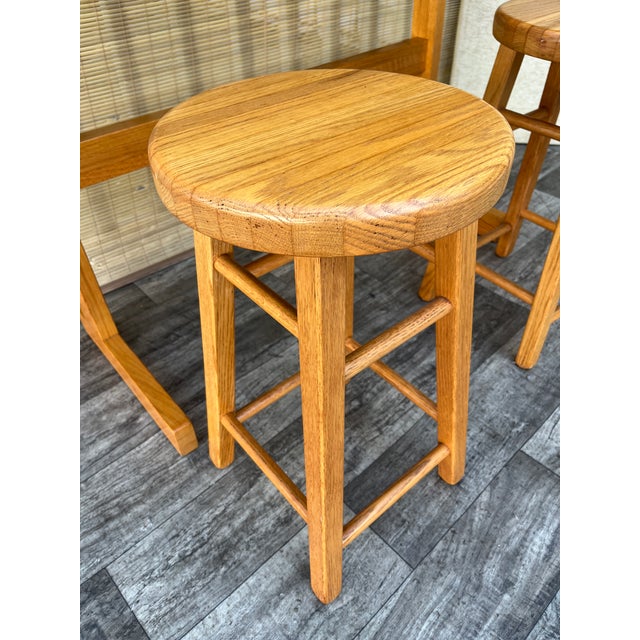 Solid Wood Butcher Block Breakfast Set in the Charlotte Perriand Style. C 1990s For Sale - Image 14 of 18
