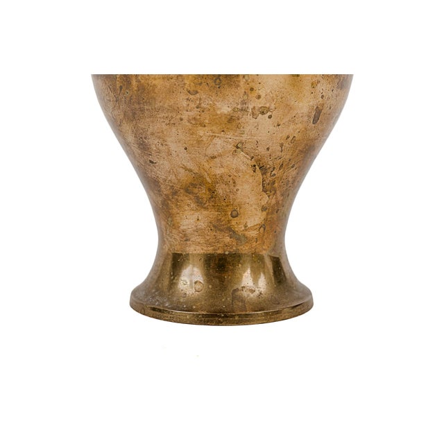 1960s 9.5" Brass Ginger Jar Mid-Century Modern Hollywood Regency For Sale - Image 5 of 5