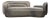 Bernard Curved Sofa inn Gray Velvet For Sale