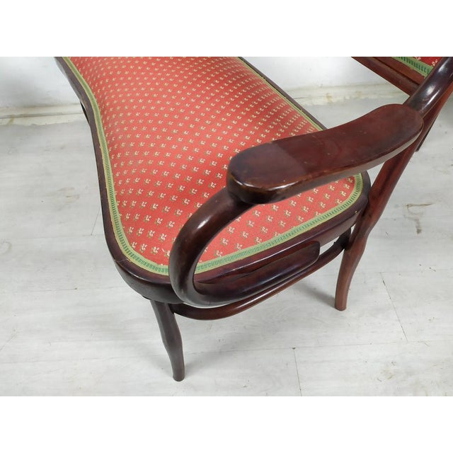 Curved Wood Living Room Table and Chairs from Jacob & Josef Kohn, 1890s, Set of 5 For Sale - Image 17 of 18