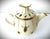 Ceramic Cream and Gold Leaf Tealight Candleholder Teapot and Cup and Saucer Votive Set For Sale - Image 7 of 12
