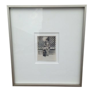 Framed Photo Of Girl And Dog For Sale