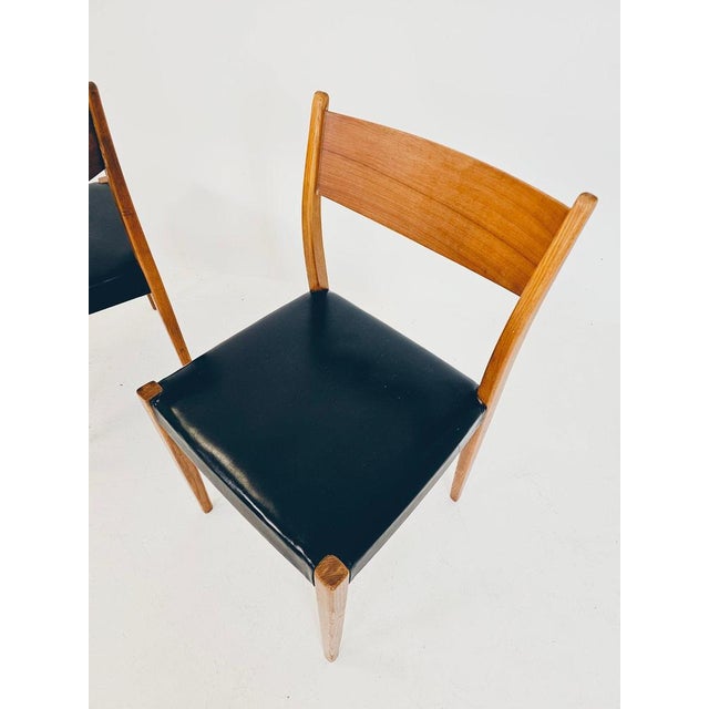 Brown Set of Danish Teak Dining Chairs by Poul Volther & Frem Röjle, 1960s For Sale - Image 8 of 11