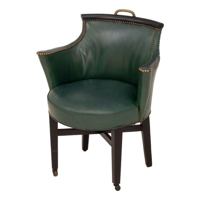 Regency Style Upholstered Ebonized Armchair For Sale