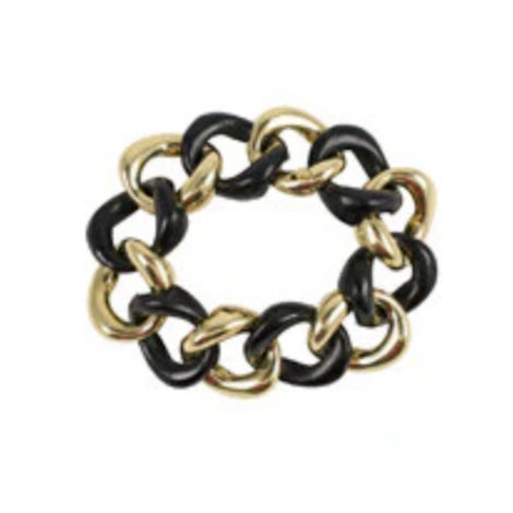 Tan Christina Addison Tiger's Eye Gold Link Bracelet For Sale - Image 8 of 12