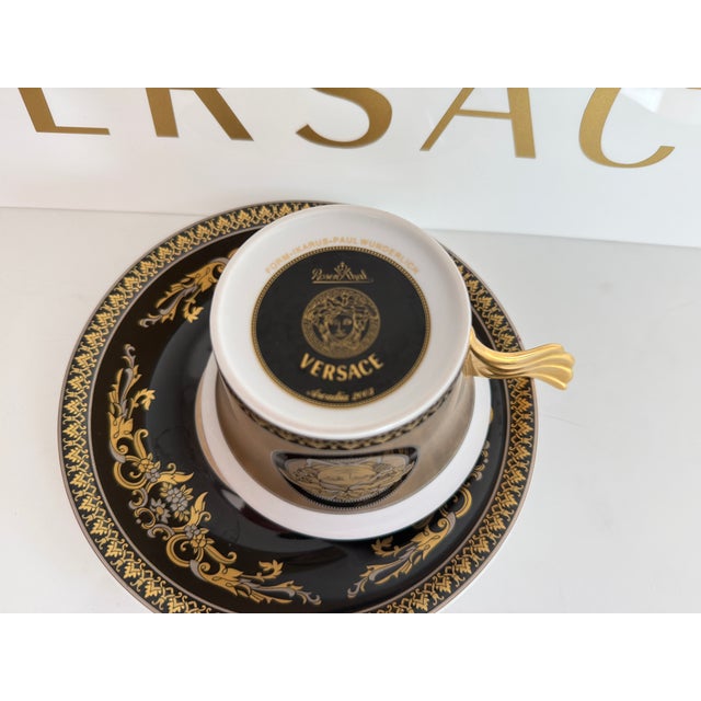 Teacup and Saucer Rosenthal meets Versace Postmodern “Arcadia 2003” Teacup and Saucer by Paul Wunderlich for Rosenthal...