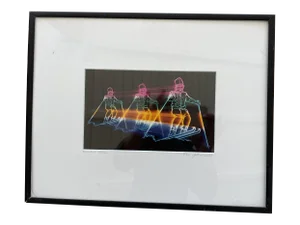 1987 "Downhill" Skiier Postmodern Neon Still Life Numbered Photograph by Alex Pietersen, Framed