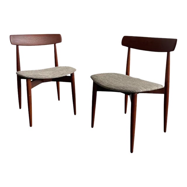 Pair of 1960s Teak Side Dining Chairs by h.w. Klein for Bramin Mobler For Sale
