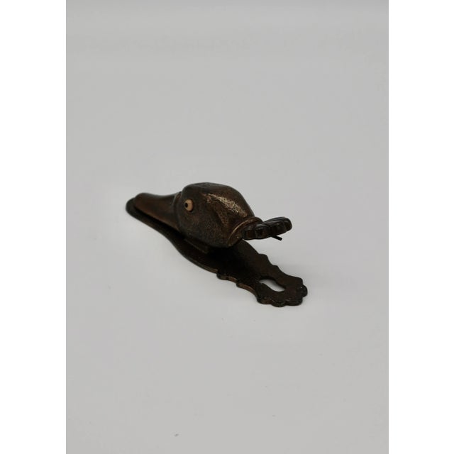 1920s Antique Cast Metal Duck Paper Clip For Sale - Image 4 of 6