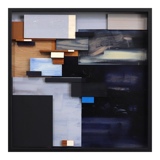 Walk at Dusk in Beverly Glen - Framed Textural Abstract Mixed Media Original Artwork by Paul Kirley For Sale