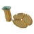 Mid-Century Gold Pickard Tabletop Accesories- Set of 2 For Sale